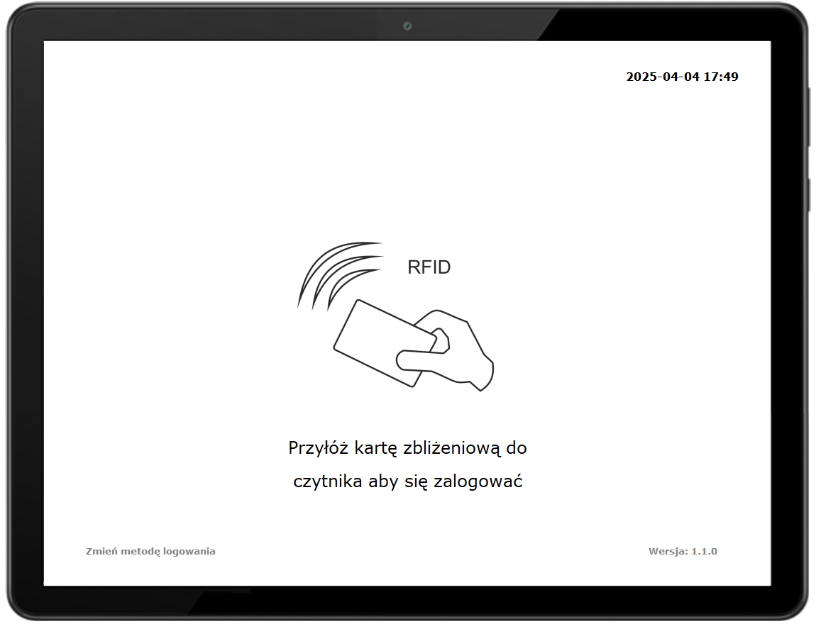 Ekran logowania użytkownika